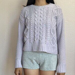 Garage Lavender Cropped Sweater (Size XS)